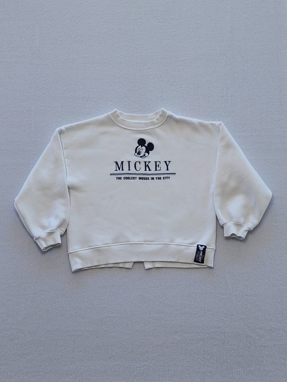 Zara Kids Disney Mickey Mouse Sweatshirt Size 10 Cream Graphic Pullover 140cm